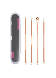 Acne Blackhead Remover Needle Blackhead Tool Kit Tweezers Pimple Extractor Stainless Steel Black Spot Removal Face Skin Care Tool