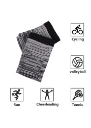 Fashion Cotton Pilates Knee High Stocking Leg Sock Sports Yoga Fitness Breathable Sweat-Absorbent Compression Socks Home Outdoor