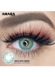 Amara 1 Pair Natural Colored Contact Lenses For Eyes KING Colored Cosmetics Colored Eye Contact Lenses