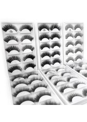 Wholesale 5/50 Boxes 100% Natural Mink Fur Eyelashes False Eyelashes 3D False Eyelashes Natural Soft Eyelash Extension Makeup H13