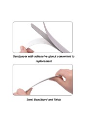 100pcs/lot Thick Replacement Sandpaper Files 80 100 180 240 with Gray Metal Handle Replacement Files for Removable Saws Pads Set