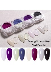 1 Box Sensitive Sunshine Nail Glitter Powder DIY Chrome Dust For Spring Nails Manicure Paillettes Nail Art Sequins Decoration