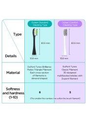 أوكلين X برو النخبة/X برو/F1/الهواء 2/واحد 2/4 قطعة رؤوس فرشاة الاستبدال ل فرشاة الأسنان الكهربائية التنظيف العميق فرشاة أسنان رؤساء