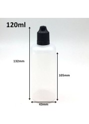 15pcs Heated Empty Eye Drop Vials 120ml Plastic Dropper Bottle With Childproof Cap Liquid Container Long Tip