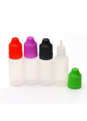20pcs Plastic Droplet Bottles 10ml Empty Vials With Childproof Cap And Long Thin Tip Liquid Jar
