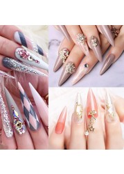 500pcs Extra Long Full Cover Stiletto Nail Tips XXL Long Tips Sharp Almond Acrylic False Nail Art Tips 10 Sizes DIY Finger