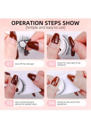 1 Pair - Reusable Self Adhesive False Eyelashes Glue Free Fake Eye Lashes Easy to Wear Fluffy Eyelash Extension Makeup Tool