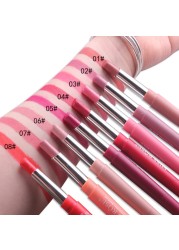 1pc Sexy 20 Color Double End Lip Makeup Lipstick Pen Waterproof Long Lasting Tint Lip Stick Beauty Matte Liner Pen Lipstick