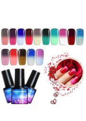 8ml Thermo Gel Varnish Nail Polish Hot Sale Temperature Change Color Gel Varnishes Soak Off UV Gel Nail Polish