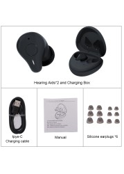 Bluetooth Hearing Aid Rechargeable Phone Connection Noise Reducing Speaker Hearing Aids Headset Waterproof For Deafness