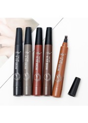 4 Fork Waterproof Eyebrow Pencil Women 3D Long Lasting Natural Liquid Eye Brow Pen Eyebrow Tint Tattoo Pen Tip Makeup Tools