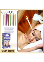 Natural Beeswax Ear Candles Wax Removal Ear Cleaner With Cotton Swab Relaxing Thermal Ear Indiana Candling Fragrance Tool