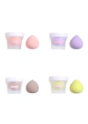 1pc Peach High Quality Portable Makeup Sponge With Box Powder Puff Foundation Bevel Cutting Tools Free Shipping Makeup Sponges