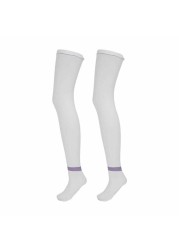 Compression Socks Prevent Leg Edema White Breathable Compression Socks Shaping Core Weave Yarn Fatigue Relief Multifunctional L