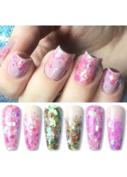 1 Box Nail Chips Sequins Paillette Crystal Nail Glitter Shining Pigment Dust Powder Nail Decoration Manicure Holographic Power