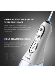 AZDENT Newest HF-6 5 Models Electric Oral Irrigator With Travel Bag Cordless Portable Water Dental Flosser 5pcs Jet