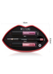 3 in 1 lip liner pen with 2 lip gloss lip tint maquiagem waterproof makeup matte liquid lipstick cosmetics matte makeup set