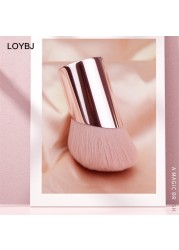 LOIBIG 1PC Oblique Cosmetic Powder Brush Round Head Powder Foundation Blush Contour Brushes Professional Cosmetic Blending Tools