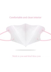 Adult Gradient Disposable Face Masks 3D Stereo Face Mouth Cover 4 Layers Dustproof Breathable Mascarillas Women Morandi Masque