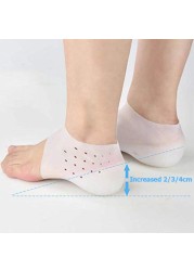 1 Pair Unisex Invisible Height Lift Increase Silicone Foot Socks Insoles Foot Skin Care Tools Women Men Height Lift Insole