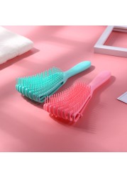 Women Hair Scalp Massage Comb Detangling Brush for Curly Hair Non-slip Rubber Octopus Hair Brush Comb Scalp Massage Styling Tool