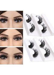 New 1Pairs DD Curl 3D Faux Mink Eye Handmade Reusable Fluffy Super Curl Russia Volume False Eyelashes Makeup Eyelashes