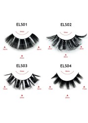 Lashes DD Curl 23-28mm Russian Volume Mink Lashes 3D Mink Eyelashes Lashes Reusable Fluffy False Lashes Russian