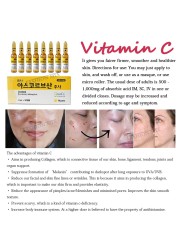 Korea Original Vitamin C Hyaluronic Acid Anti Aging Freckle Skin Whitening Serum Ampoule For Mesotherapy Dr Pen Microneedle Treatment