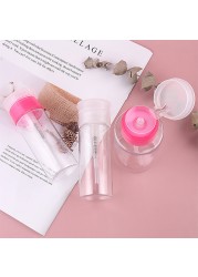 3pcs Push Down Dispenser, Nail Polish Remover Empty Bottle Container, 180ml