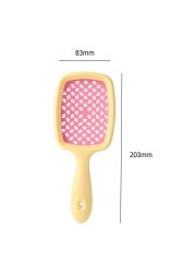 Plastic Hollow Mesh Comb Wet Dry Dual-use Women Scalp Massage Comb Hair Brush Hollow Out Home Salon DIY Hair Styling Tool