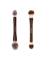 Hourglass Veil Ocean Double-end Makeup Brushes Soft Powder Highlighter Sculpting Blush Bronze Metal Handle Cosmetic Tools