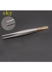 Stainless Steel Forceps Straight Head Elbow Accessories Forceps Tissue Forceps With And Without Hook With And Without Teeth