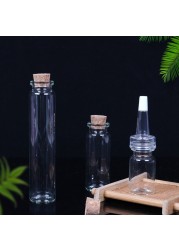 D2TA Mini Bottles With Cork Stopper Mini Vials Mini Transparent Cup Jars Lids Storage Container For DIY Party Art Craft Projects