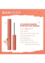 BANXEER Ultra Fine Long Eyelashes Mascara 4D Silk Fiber Waterproof Curling Mascara Volume Extension Female Cosmetics Makeup