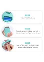 Electric Manicure Machine Nail Clipper Safe Nail Care Automatic Nail Clippers Trimmer Finger Nail Clippers Cutter Toe Pedicure