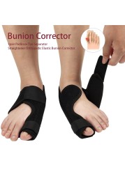 1 Pair Straightener Valgus Bunion Corrector Toe Separator Support Orthopedic Elastic Foot Care Adjustable Strap Soft