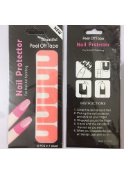 10pcs/1set U-Shape Finger Cover Sticker Sealant Protective Nail Polish Varnish Protector Stickers Durable Manicure Tool Finger Cover