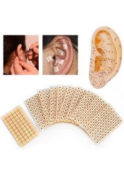 600 Counts Disposable Ear Press Seeds Acupuncture Vaccaria Plaster Bean Relax Massage Ear Sticker Acupressure Kit