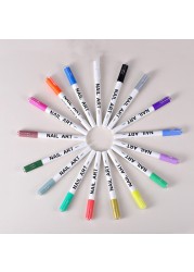 12pcs Waterproof Nail Art Graffiti Pen Abstract Lines Flower Sketch Drawing Art Tools DIY Nail Art Professional Accessories