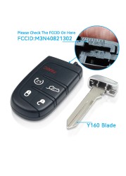 KEYYOU Replacement 5 Buttons Smart Remote Key M3N40821302 Fob 433MHz For Jeep Grand Cherokee 2013 2014 2015 2016 2017 2018