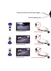 Smartour 170 Degree HD Rear View Camera Car Reversing Camera Silver Lens Night Vision Parking Assistance Front Rear View Back Up Camera