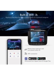 Azdom 4K Car DVR GPS WIFI (Free 64G TF) Dash Cam Car Recorders 1080P Rear Camera Emergency Record Night Vision Parking Monitor