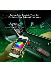 NLpearl RGB Galaxy LED Car Ambient Interior Light Usb Cigarette With App Remote Control Auto Foot Atmosphere Decorative Lamp