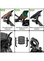 Deelife Motorcycle Mobile Phone Holder Smartphone Support Motorcycle Moto Motor Handlebar Mount Holder with Wireless Charger