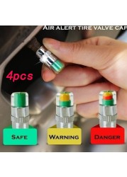 Wireless Car Tire Pressure Cap Valve Nozzle Tire Pressure Gauge Monitor External Tire Cap Vacuum Pressure Detection Warning Cover