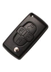 jingyuqin Flip Remote Car Key Shell For Peugeot 206 307 407 107 408 607 807 Citroen C2 C3 C4 C5 C6 C8 Xsara Picasso CE0523 / 0536