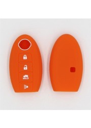Silicone Car Key Fob Case Cover 4 Button Fits For Nissan Leaf Sentra SL Murano Maxima Altima Versa Remote Fob