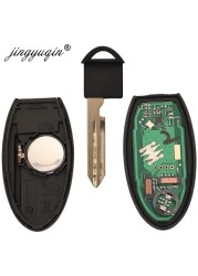 jingyuqin S180144104 Smart 3 Buttons Remote Car Key 433MHz 4A For Nissan X-Trail Xtrail Qashqai 2014-2017 PCF7945M Keyless