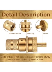 4pcs Universal Off-road Brass Tire Deflators Kit Automatic 6-30psi Tire Pressure Relief Valve Deflators Bleeder Valve Set