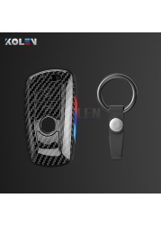 Carbon Fiber Car Remote Key Case Shell Cover Fob For BMW X3 X5 X6 F30 F34 E60 E90 F10 E34 E36 F20 G30 F15 F16 1 2 3 4 5 7 Series